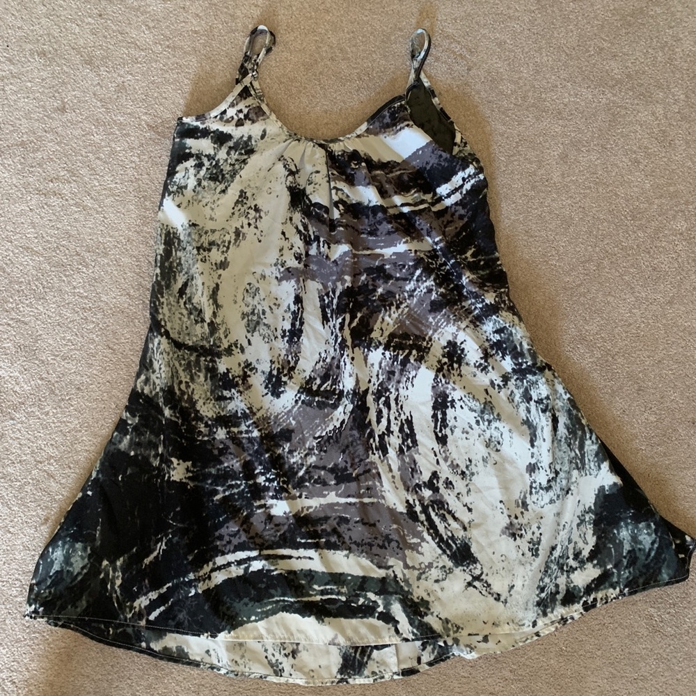black and white mini dress